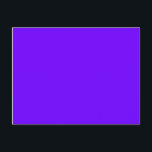 Cartão Postal índigo elétrico a cores<br><div class="desc">indigo elétrico a cores 6F00FF</div>