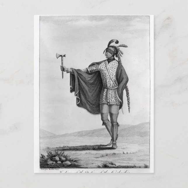 Cartão Postal índio da Nação de Kaskaskia (Frente)