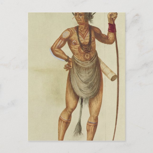 Cartão Postal Índio no Corpo da Tinta (Frente)