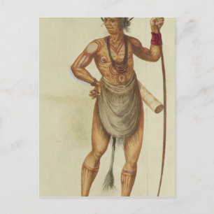 Cartão Postal Índio no Corpo da Tinta