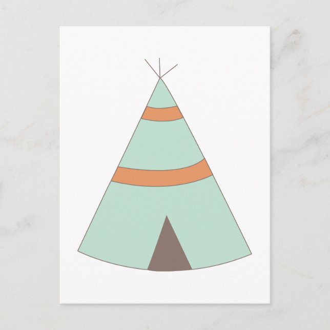 Cartão Postal índio Teepee (Frente)