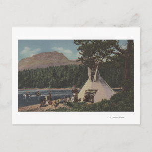 Cartão Postal Índios do Noroeste - A Terra do Azul do Céu