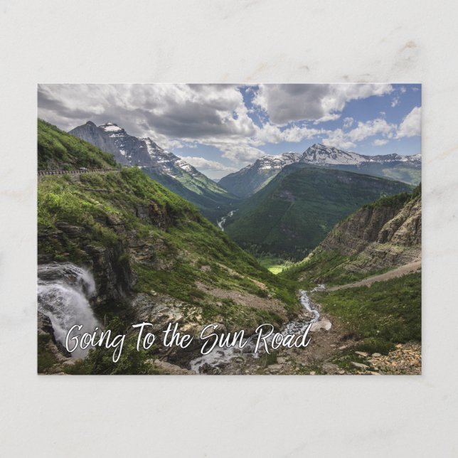 Cartão Postal Indo ao Parque Nacional do Glaciar da Estrada do S (Frente)