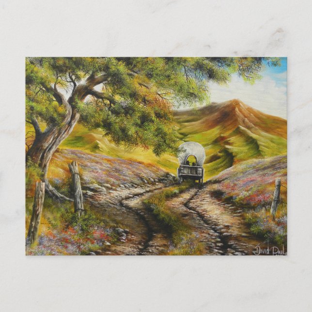 Cartão Postal Indo para a cidade Paining por David Paul (Frente)