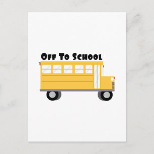 Cartão Postal Indo Para a Escola