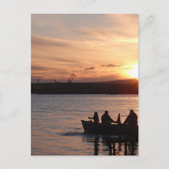 Cartão Postal Indo Pescar Ao Sol (Frente)