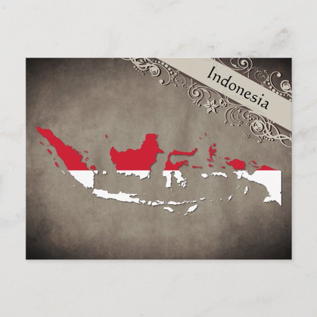 Cartão Postal Indonésia (Frente)