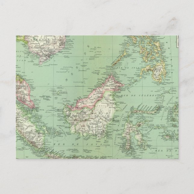 Cartão Postal Indonésia, Malásia (Frente)