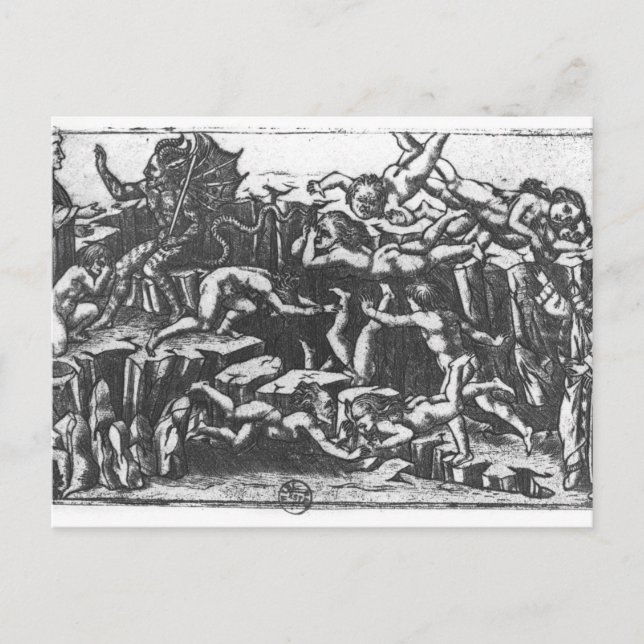 Cartão Postal Inferno, da "Comédia Divina" (Frente)