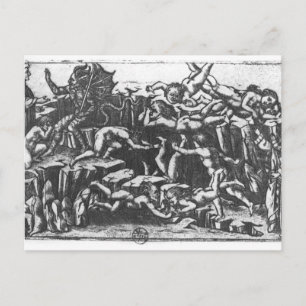 Cartão Postal Inferno, da "Comédia Divina"