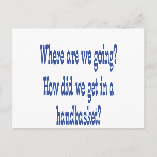 Cartão Postal Inferno em uma cesta (Frente)