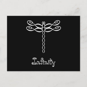 Cartão Postal Infinity Dragonfly design