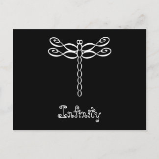 Cartão Postal Infinity Dragonfly design