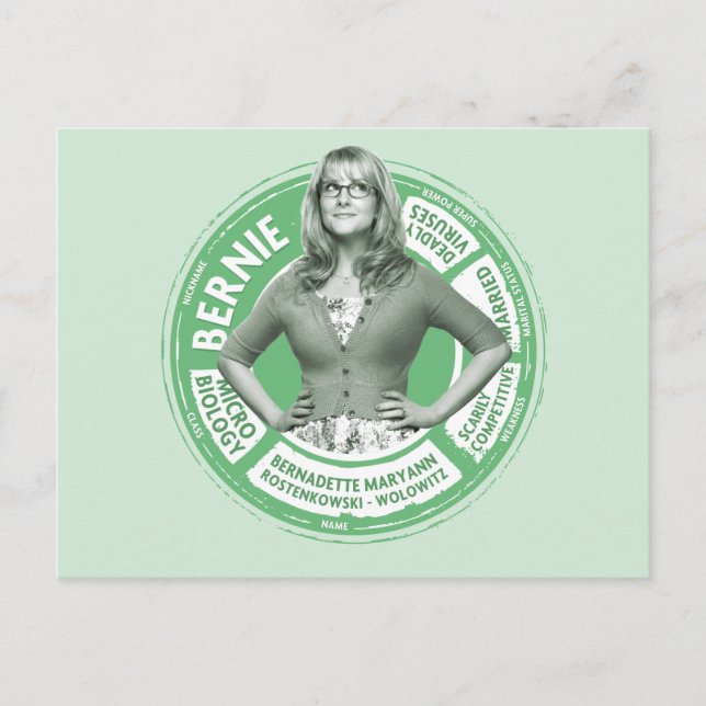 Cartão Postal Info Gráfico da Bernadette (Frente)