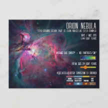Infográfico Espacial da Nebulosa de Órion Formação