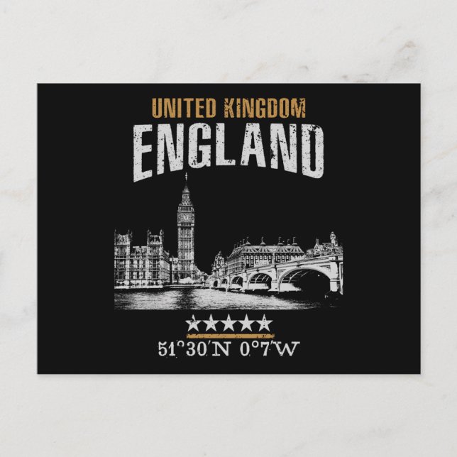 Cartão Postal Inglaterra (Frente)