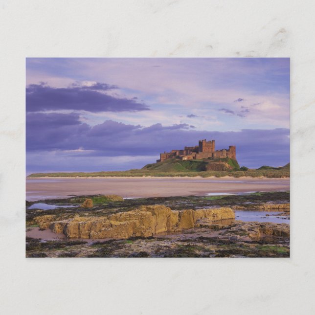 Cartão Postal Inglaterra, Northumberland, Castelo de Bamburgh (Frente)