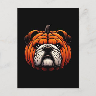 Cartão Postal Inglês Buldopkin - Cachorro do Dia das Bruxas