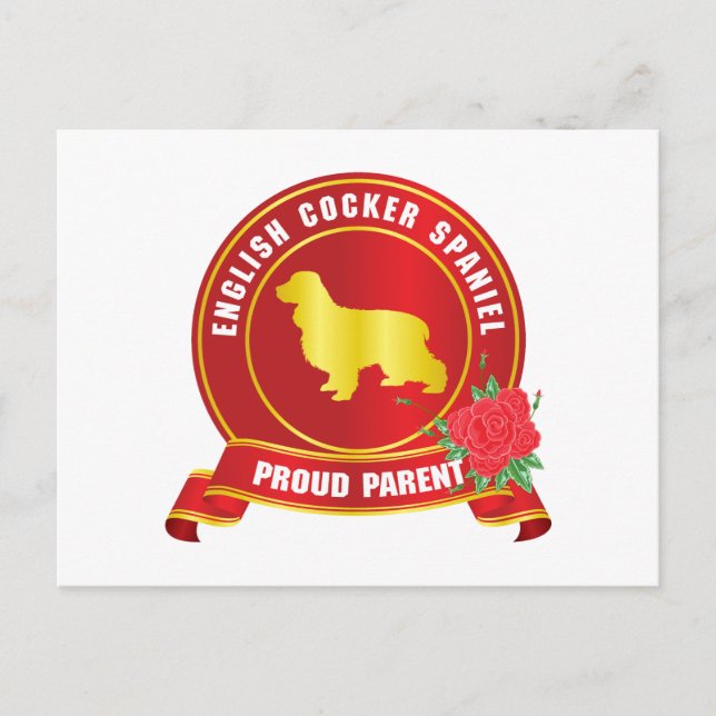 Cartão Postal Inglês Cocker Spaniel (Frente)