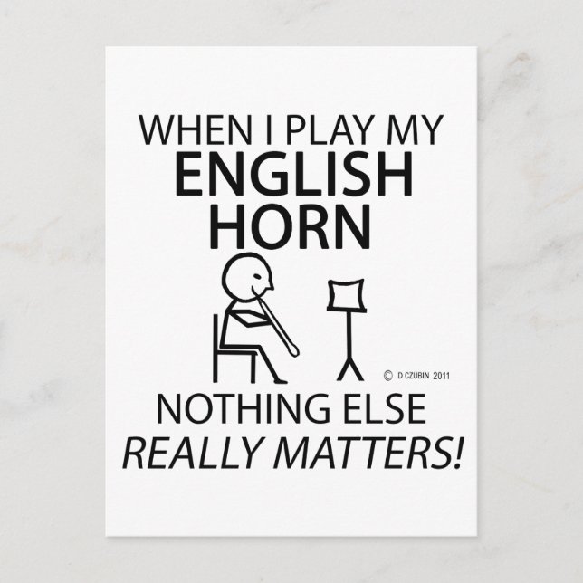 Cartão Postal Inglês Corno Nada Mais Importa (Frente)
