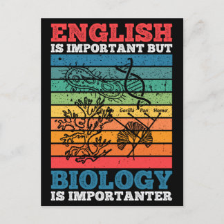 Cartão Postal Inglês É Importante Mas Biologia É Mais Importante