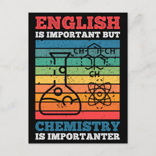 Cartão Postal Inglês É Importante Mas Química É Importante