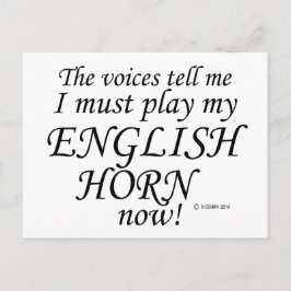 Cartão Postal Inglês Horn Voices diz que deve jogar