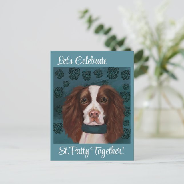 Cartão Postal Inglês Springer Spaniel (Em pé/Frente)