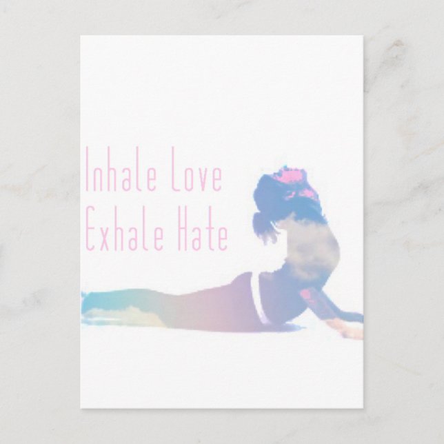 Cartão Postal Inhale Love Yoga Series (Frente)