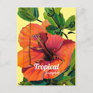 Cartão Postal Inibidor de laranja tropical de verão