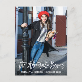 Cartão Postal Início da Aventura de Graduação de Script de Pince