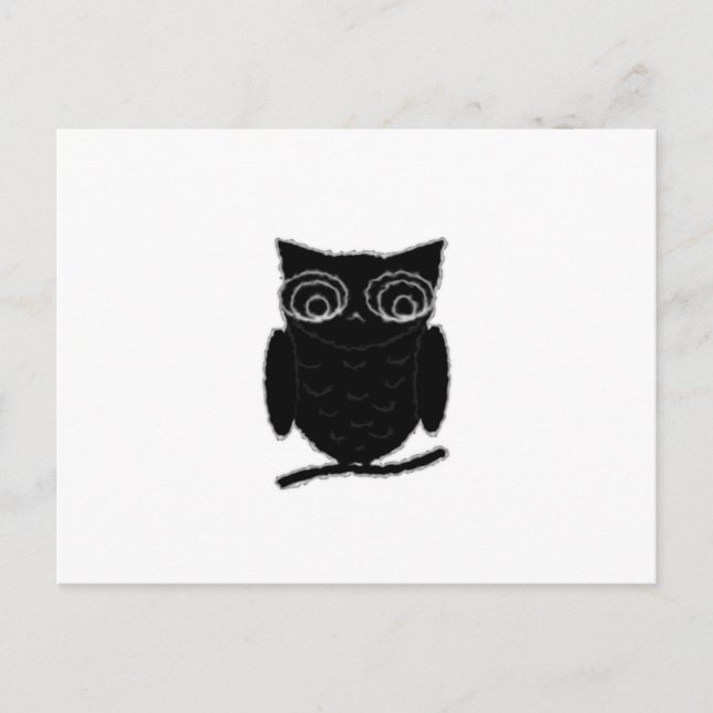 Cartão Postal Inkblot Owl (Frente)