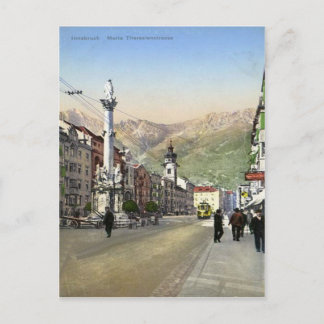 Cartão Postal Innsbruck, Maria Theresa Strasse, Tram