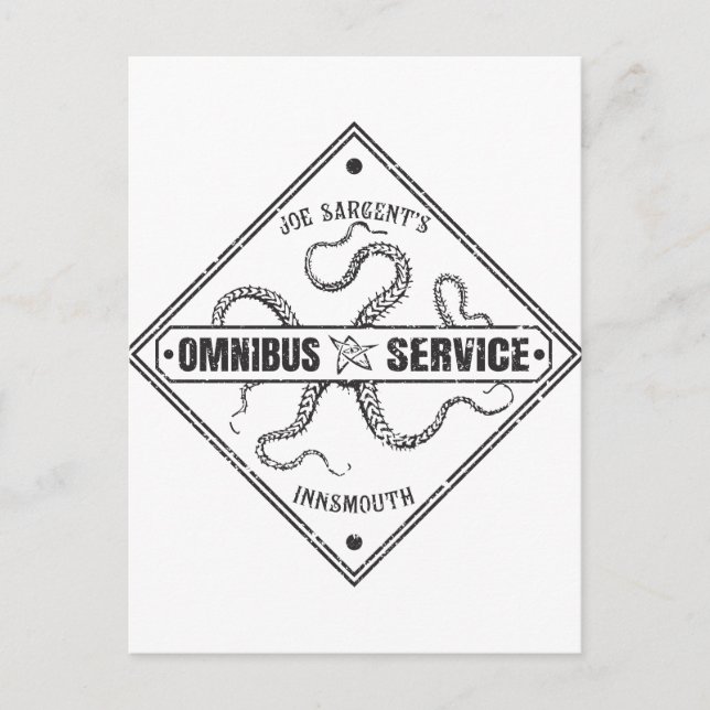 Cartão Postal Innsmouth Bus Service Joe Sargent (Frente)