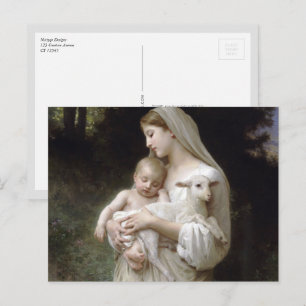 Cartão Postal Inocência, William-Adolphe Bouguereau