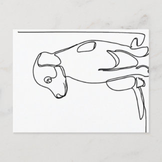 Cartão Postal Inquisitive Dog