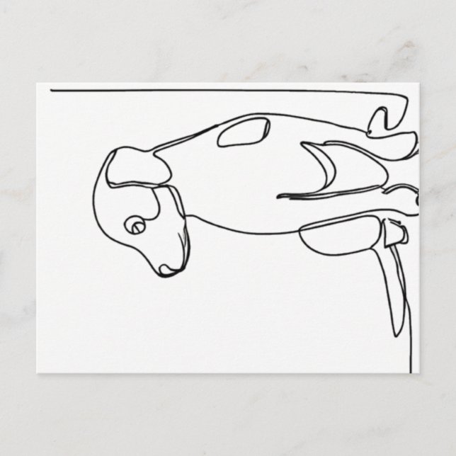 Cartão Postal Inquisitive Dog (Frente)