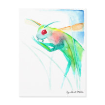 Insecto louva-a-deus em Aquarellfarben