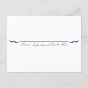 Cartão Postal Inserir citação Inspiracional Aqui - Roxo