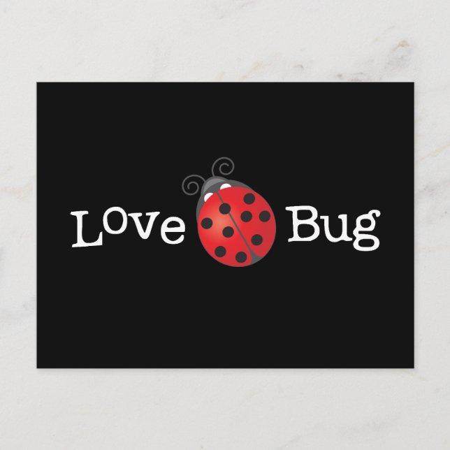 Cartão Postal Inseto de amor - Ladybug (Frente)