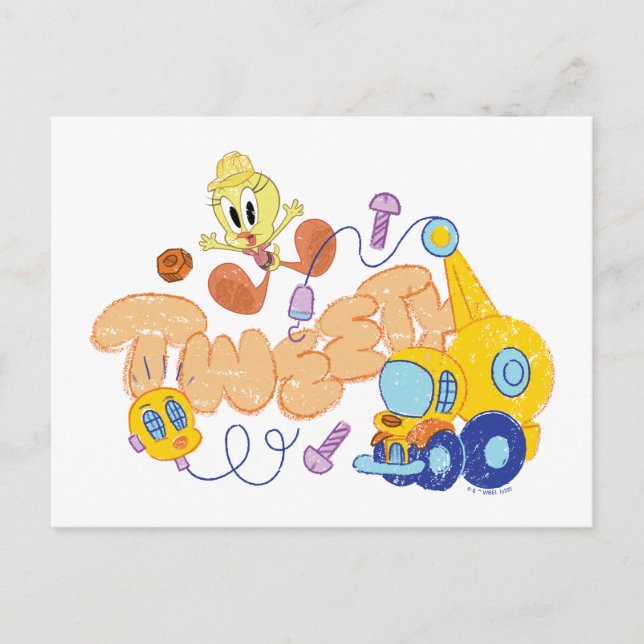 Cartão Postal INSETOS BUNNY BUILDERS™| Arte em esboço TWEETY™ (Frente)