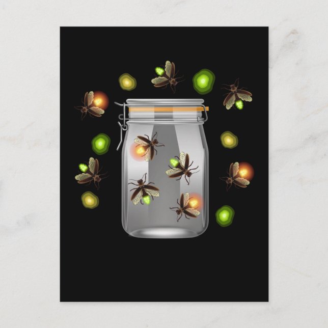 Cartão Postal Insetos De Acampamento De Vagalumes (Frente)