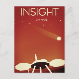 Cartão Postal Insight Mars Lander Space Art