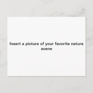 Cartão Postal "Insira uma imagem da sua cena de NATUREZA favorit
