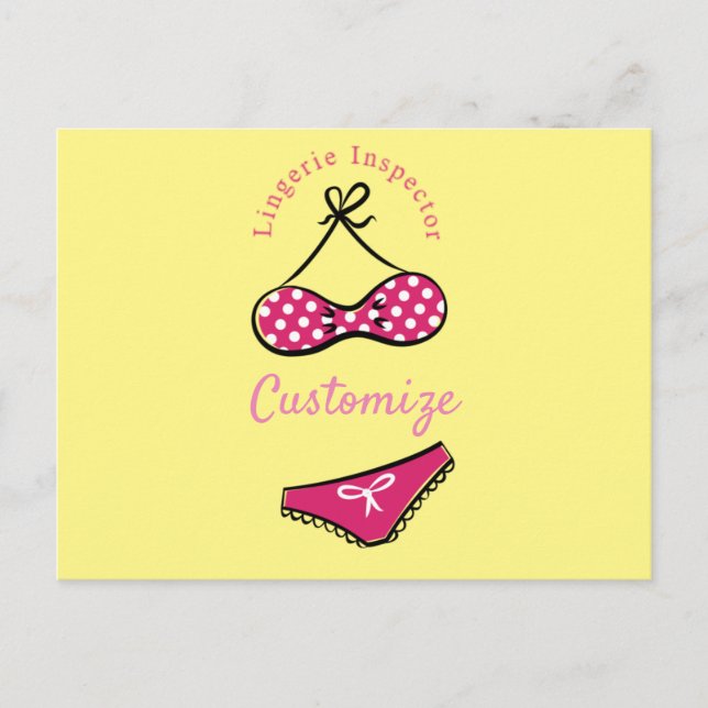 Cartão Postal Inspetor de lingerie Thunder_Cove (Frente)