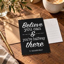 Cartão Postal Inspiração Acredite Em Si Mesmo Motivacional