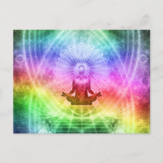 Cartão Postal Inspiração Budista da Meditação Yoga Nirvana (Frente)