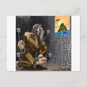 Cartão Postal Inspiração - Cartoon Divertido de Motivação