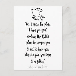 Cartão Postal Inspiração de Citação da Bíblia Cristã Parabéns