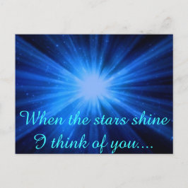 Cartão Postal Inspiração Faith Bless — O Peace Love Stars Space
